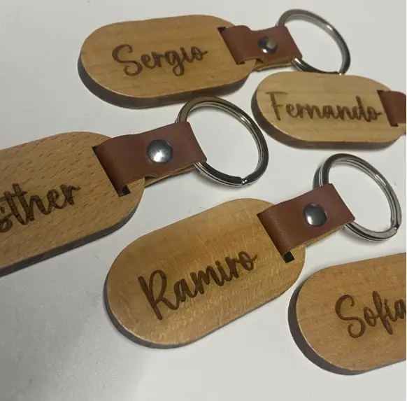 Llaveros con nombres personalizados para boda