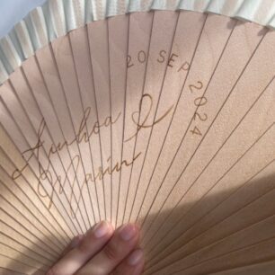 Abanico de boda premium personalizado