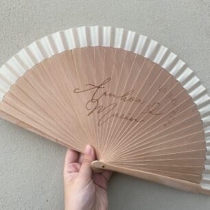 Abanico de boda premium personalizado