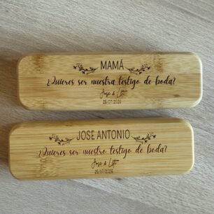 Bolígrafo testigo de boda personalizado