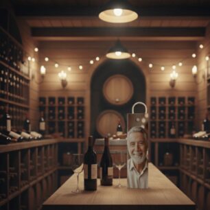 Caja de botella de vino personalizada con foto