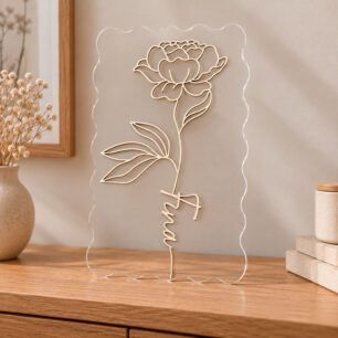 Flor de madera personalizada