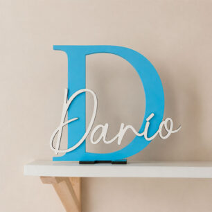 Inicial de madera personalizada
