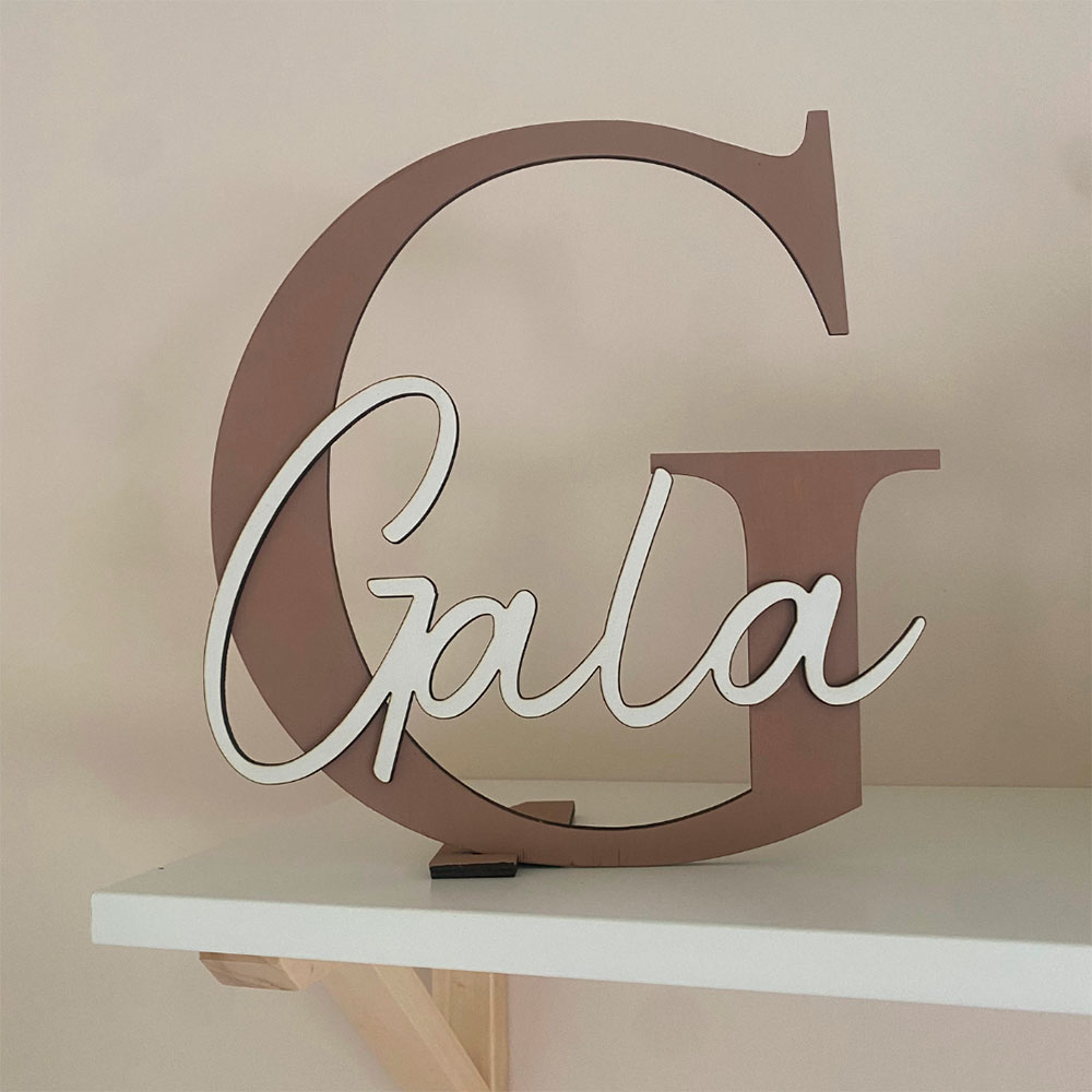 Inicial de madera personalizada G