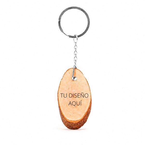 Llavero rodaja de madera3