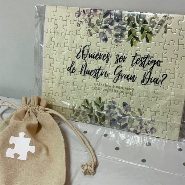 Puzzle testigo de boda