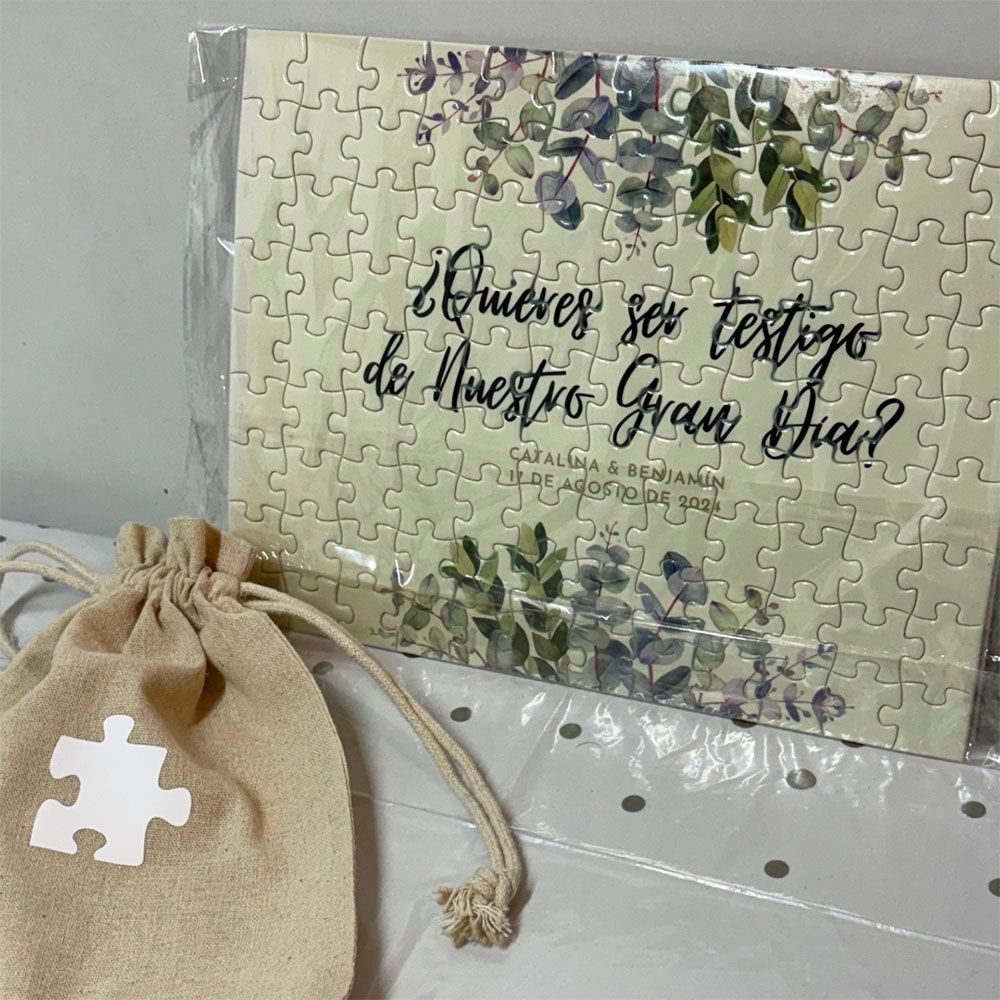 Puzzle testigo de boda