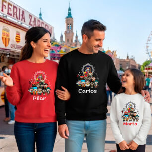 Sudadera cabezudos personalizada