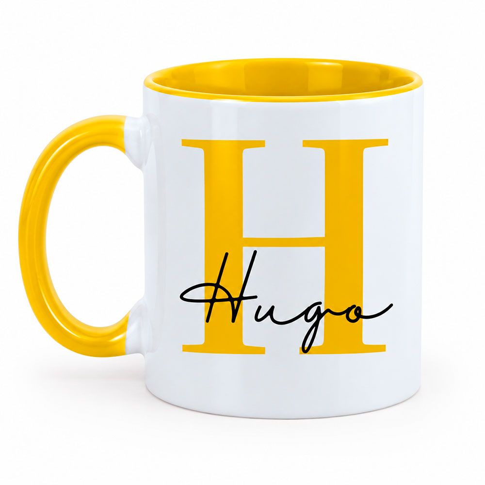 Taza inicial amarillo