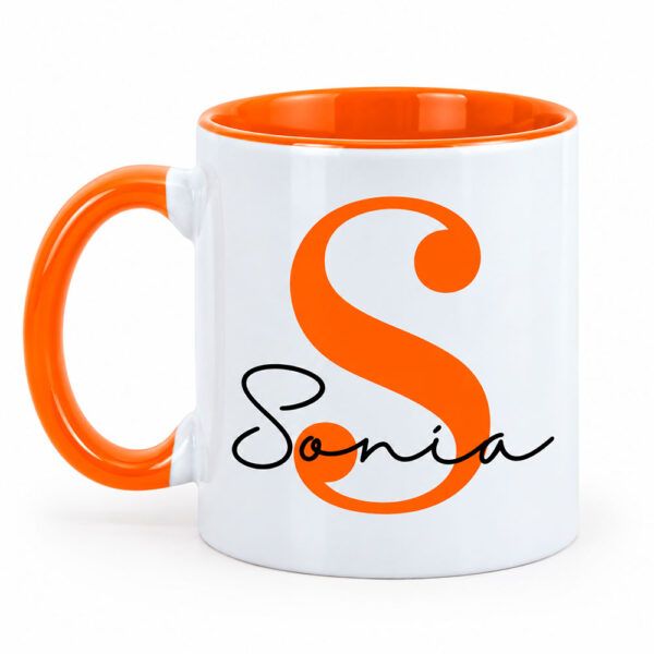 Taza inicial naranja