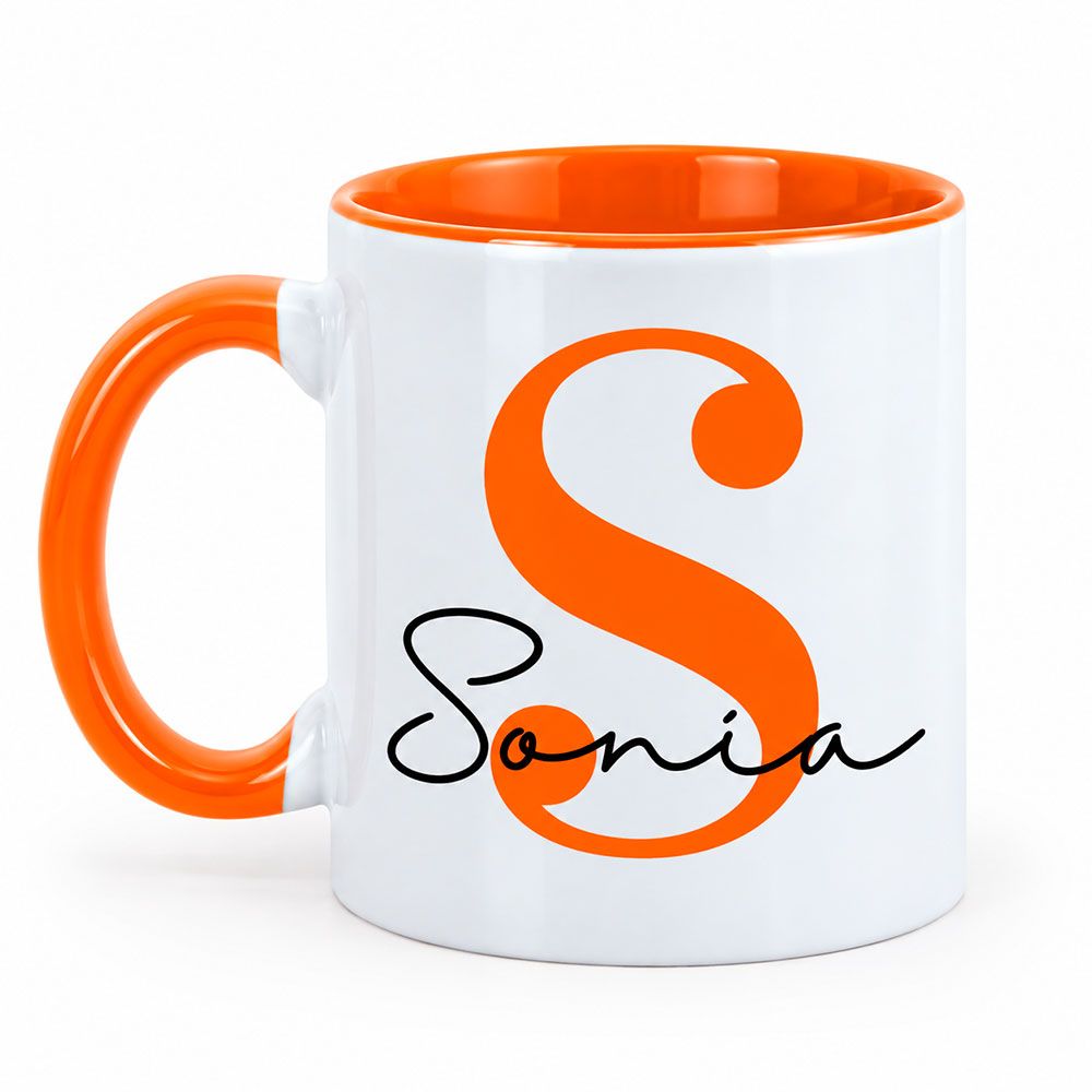 Taza inicial naranja