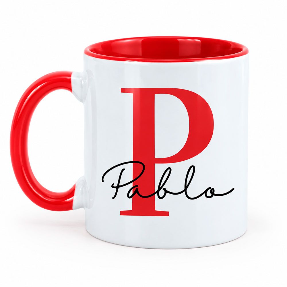 Taza inicial roja