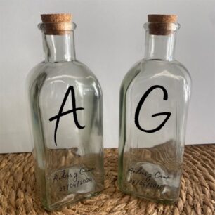 Botellas de cristal ritual de arena personalizadas