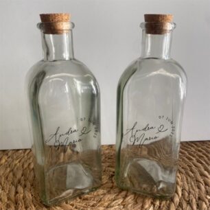 Botellas de cristal ritual de arena personalizadas