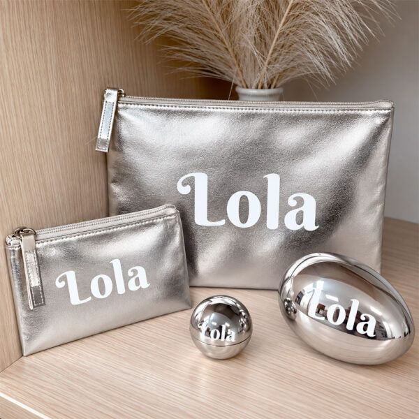Set de accesorios plateado