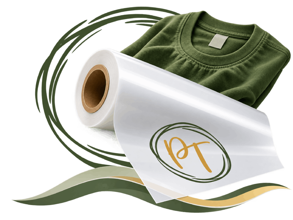 DTF por metros, ideal para servicios de personalización textil y diseño de marca web.